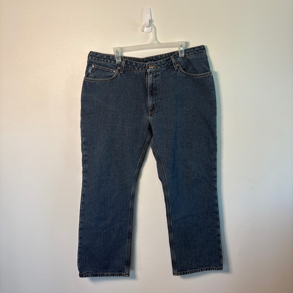 Carhartt Other - Carhartt Flannel Lined Jeans Mens 40x29 Blue Denim Relaxed Fit Plaid Work Pants